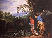 Tobias and arkeangeln Rafael atervander with the fish Adam Elsheimer